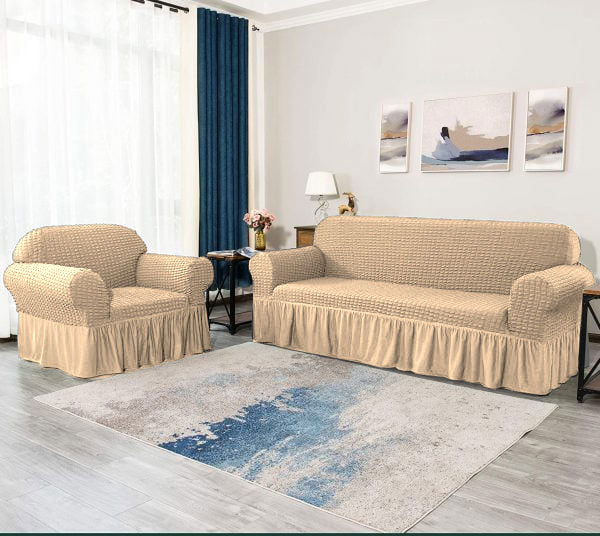 Persian Bubble Sofa Cover - Beige