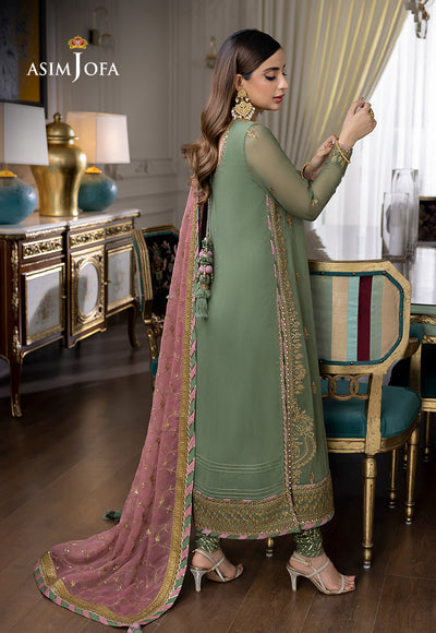 Luxury 3pc Chiffon Collection Unstitch AJJM-19