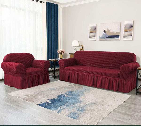 Persian Bubble Sofa Cover - Maroon