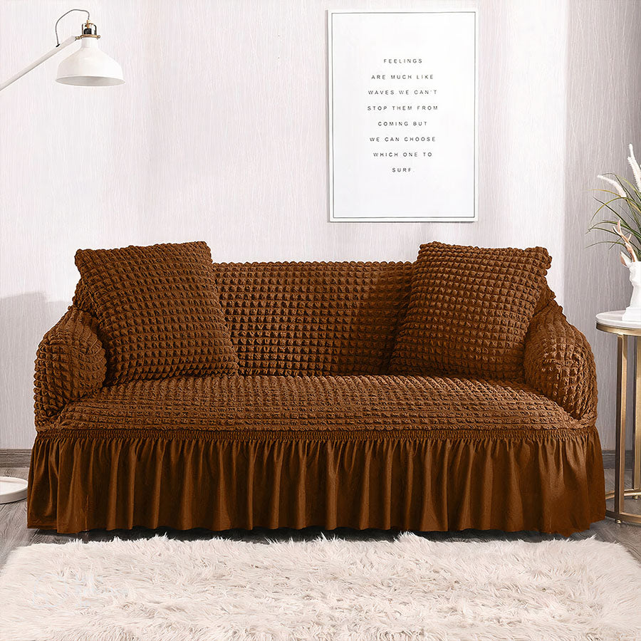 Persian Bubble Sofa Cover - Copper Brown