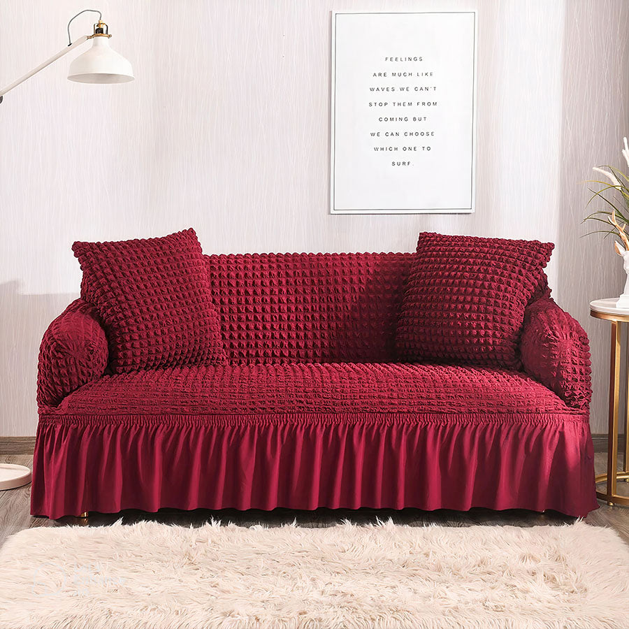 Persian Bubble Sofa Cover - Maroon