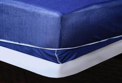 Terry Waterproof Mattress Cover - Blue