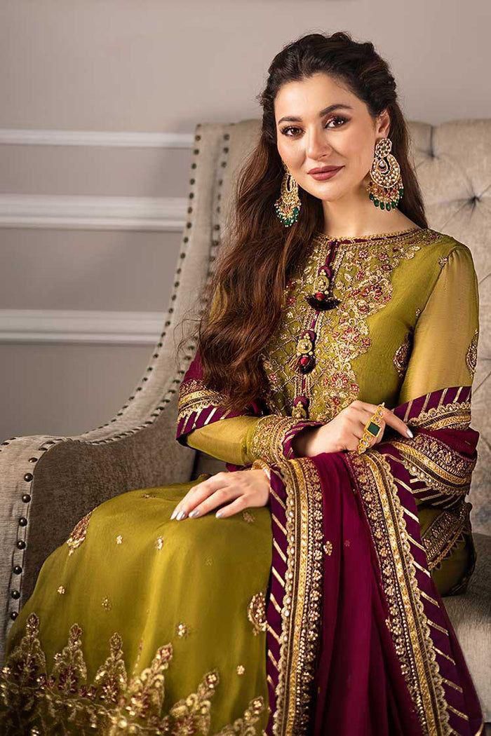 Embroidered Chiffon 3pc Suit Unstitch AF-901