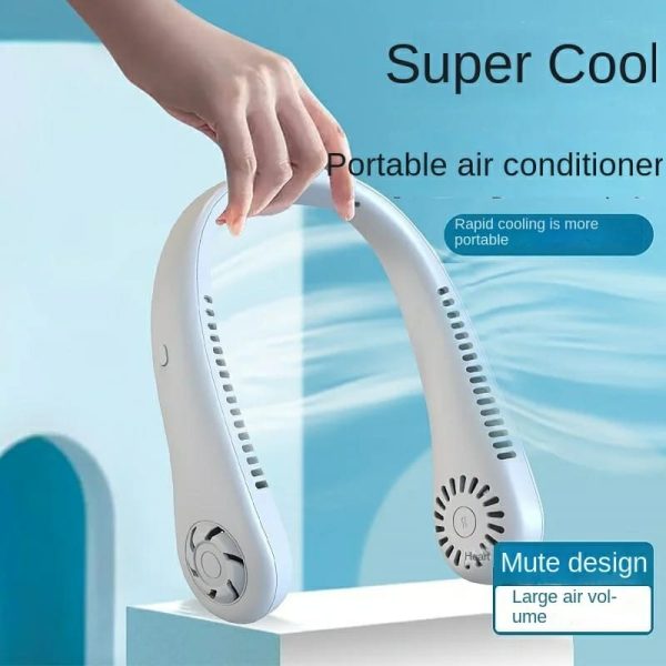 New Mini Neck Portable Fan 360 Degree Rotation Rechargeable