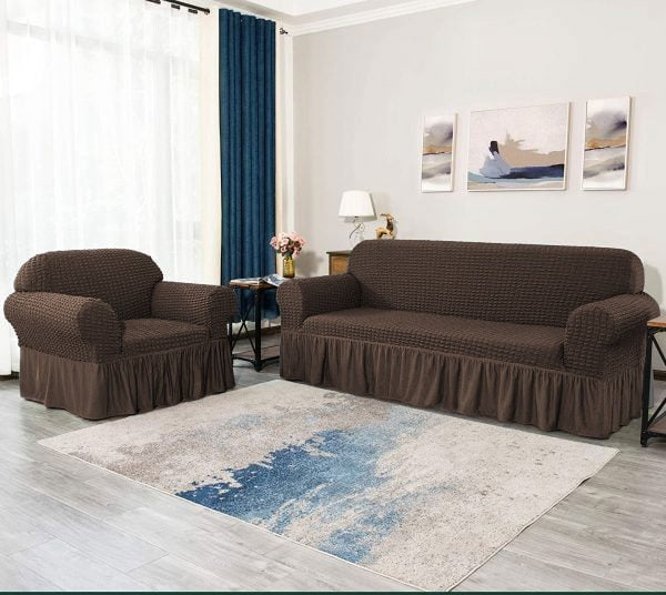 Persian Bubble Sofa Cover - Dark Brown