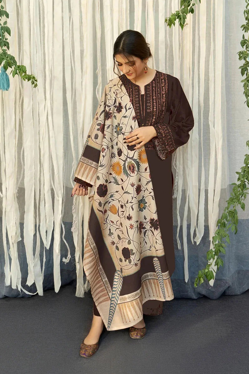 AISLING 3PC Lawnsuit with Digital Printed Shawl AF-07