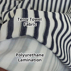 Terry Towel Waterproof Mattress Cover - Blue Stripe