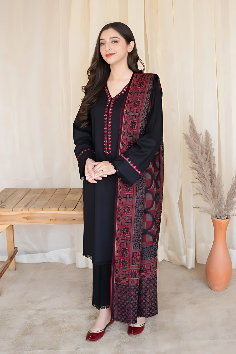 AISLING 3PC Lawn suit with Digital Printed Shawl AF-06